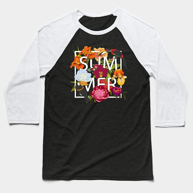 Flowers #019 Baseball T-Shirt by Olga Berlet